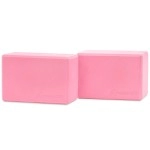 Prosourcefit Foam Yoga Blocks Set Of 2, High Density Eva Yoga Bricks, Sturdy Yoga Prop Large Size 4Ax 6A X 9A (Pink)