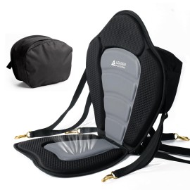 Leader Accessories Black/Gray Deluxe Kayak Seat Sup Seat Canoe Seat Boat Seat(Black/Gray)