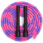 Beaded Kids Exercise Jump Rope - Segmented Skipping Rope For Kids - Durable Shatterproof Outdoor Beads - Light Weight And Tangle Free Exercise Training - Easily Adjustable Kids Jump Rope For Fitness - 7Ft