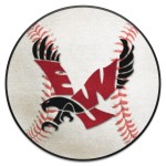 Fanmats 2999 Eastern Washington Eagles Baseball Shaped Accent Rug - 27In. Diameter