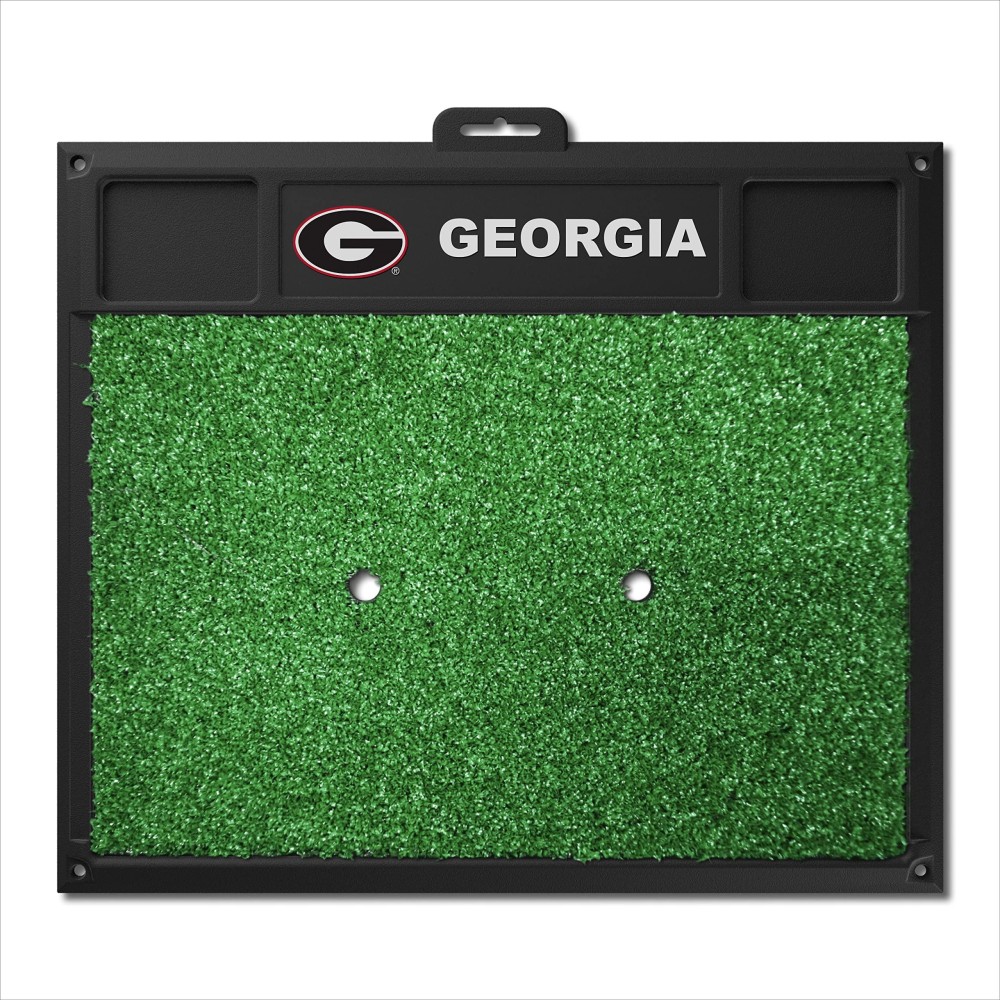 FANMATS 15504 University of Georgia Golf Hitting Mat , Black and Green, 20