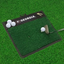 FANMATS 15504 University of Georgia Golf Hitting Mat , Black and Green, 20