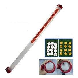 A99 Golf Clear Ball Pick Up Plastic Tube Retriever + 22 Pcs Air Flow Balls In Random Color