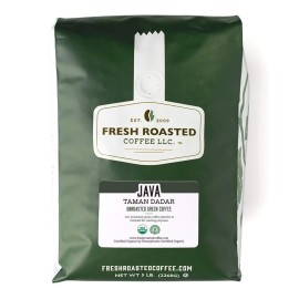 Fresh Roasted Coffee, Unroasted Organic Java Taman Dadar, Rfa Kosher, 5 Pound