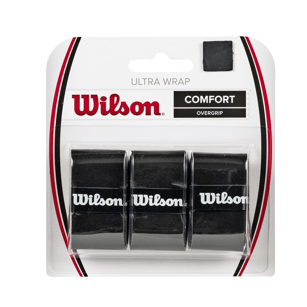 Wilson Sporting Goods Ultra Wrap Tennis Overgrip (3-Pack), Black (Wrz403000)