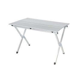 Camco Aluminum Roll-Up Table with Carrying Bag | Lightweight & Easy-to-Carry | Comfortably Sits 4-6 People | Ideal for Tailgating, Camping, the Beach, Parties & More (51892)