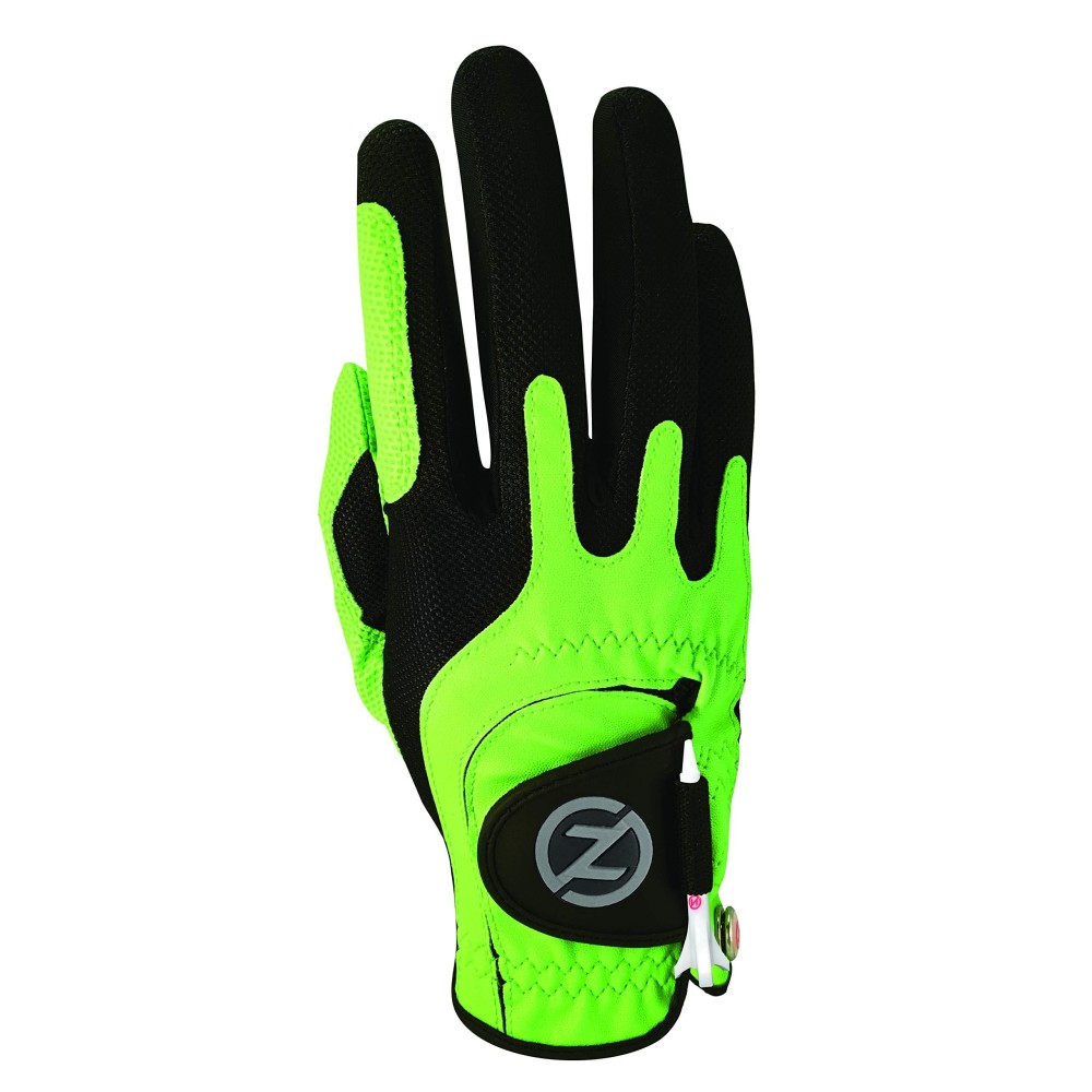 Zero Friction Mens Golf Gloves, Right Hand, One Size, Lime Green