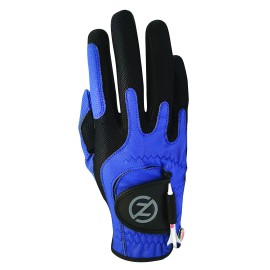 Zero Friction Mens Golf Gloves, Right Hand, One Size, Blue