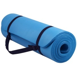 Balance From Go Yoga All Purpose Anti-Tear Exercise Yoga Mat With Carrying Strap, Blue (Bfgy-Ap6Bl), 71 X 24 X 0.5 Inches