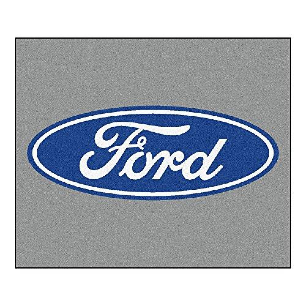 Fanmats 16084 Ford Oval Tailgater Rug - Gray