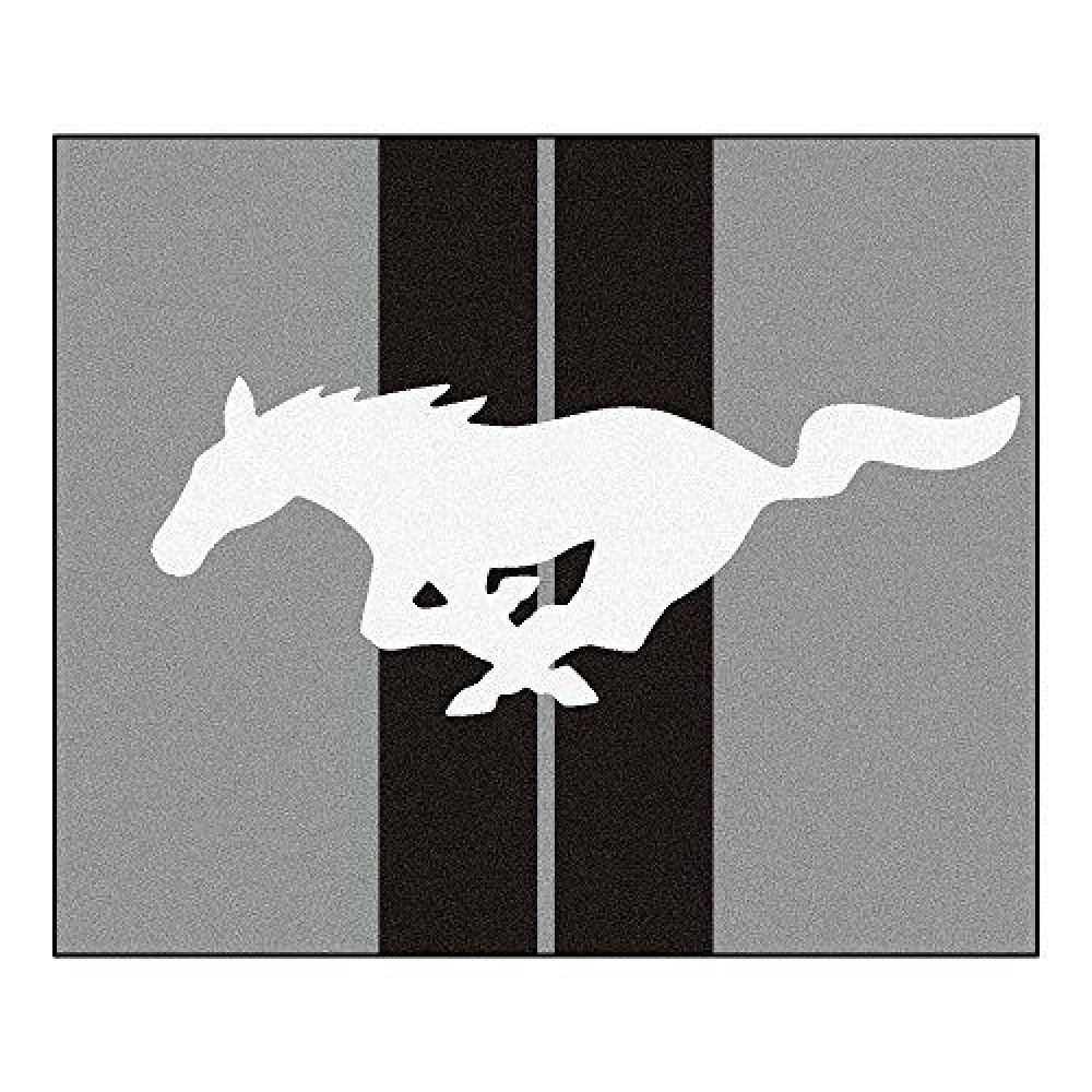Fanmats 16685 Mustang Horse Tailgater Rug - Gray