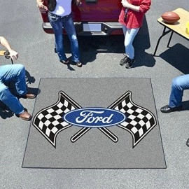 Fanmats 15860 Ford Flags Tailgater Rug - Gray