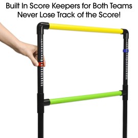 GoSports Indoor/Outdoor Ladder Toss Game Set with 6 Rubber Bolos, Carrying Case and Score Trackers