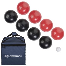 Triumph 100mm Classic Bocce Ball Set - Includes 8 Bocce Balls, Jack and Carry Case