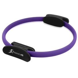 Prosourcefit Pilates Resistance Ring 14 Dual Grip Handles For Toning And Fitness-Purple