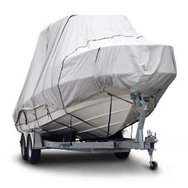 Budge B-621-X6 600 Denier Hardt-Top Boat Cover Gray 20-22 Long (Beam Width Up To 106) Waterproof, Uv Resistant