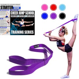 Myosource Cheerleading Flexibility Stunt Strap - Improve Stretching And Perfect Stunts For Cheer, Dance, And Gymnastics - Digital Training Download And Starter Guide - Available In 6 Colors (Purple)