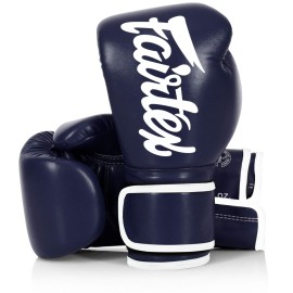 Fairtex Microfibre Boxing Gloves Muay Thai Boxing (Blue, Kids - 4 Oz)