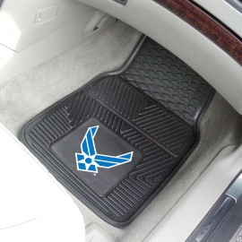 FANMATS 11044 U.S. Air Force 2-Piece Heavy Duty Vinyl Car Mat Set, Front Row Floor Mats, All Weather Protection, Universal Fit, Deep Resevoir Design