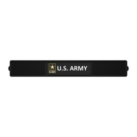 FANMATS 15685 U.S. Army Drink Bar Mat - 3.25in. x 24in. - Durable Dish Drying Mat, Easy Clean, Counter Mat