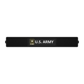 FANMATS 15685 U.S. Army Drink Bar Mat - 3.25in. x 24in. - Durable Dish Drying Mat, Easy Clean, Counter Mat