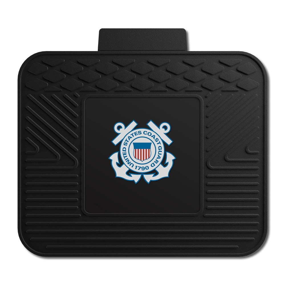 FANMATS 11048 U.S. Coast Guard Back Row Utility Car Mat - 1 Piece - 14in. x 17in., All Weather Protection, Universal Fit