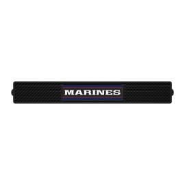 FANMATS 15716 U.S. Marines Drink Bar Mat - 3.25in. x 24in. - Durable Dish Drying Mat, Easy Clean, Counter Mat