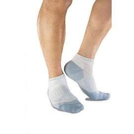 Tommie copper Mens Performance compression Ankle Socks, White, 9-11.5