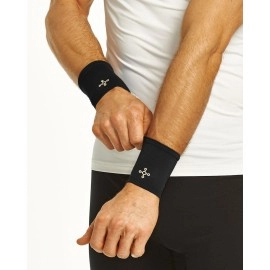 Tommie Copper Men's Recovery Affinity Wrist Sleeve, Black, Medium