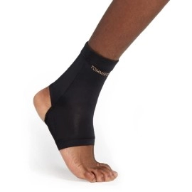 Tommie Copper Core Compression Ankle Sleeve, Unisex, Men & Women, Breathable Support Sleeve for Everyday Joint & Muscle Support - Black, Large
