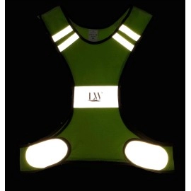 LW Reflective Biking Vest Running Cycling Walking Yellow Safety (S/M)