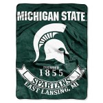 Northwest NCAA Michigan Spartans Unisex-Adult Raschel Throw Blanket, 60