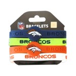 Aminco NFL Denver Broncos Silicone Bracelets, 4-Pack