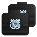 FANMATS 16947 Military U.S. Coast Guard Back Row Utility Car Mats - 2 Piece Set, 14in. x 17in., All Weather Protection, Universal Fit, Deep Resevoir Design