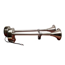 Marine Boat Stainless Steel Dual Trumpet Horn 12V Heavy Duty