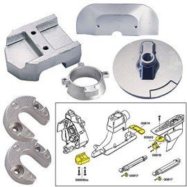 Tecnoseal Anode Kit W/Hardware - Mercury Alpha 1 Gen 2 - Zinc