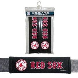 MLB Boston Red Sox Seat Belt Pad (Pack of 2), One Size, White