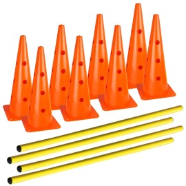 AGORA Hurdle Cone Set - 8 Cones and 4 Poles