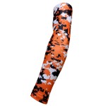 Sportsfarm New Moisture Wicking Compression Arm Sleeve (Orange Digital Camo, Youth Large)