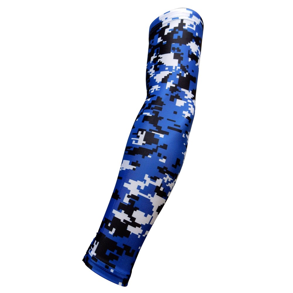 Sportsfarm New Moisture Wicking Compression Arm Sleeve (Royal Blue Digital Camo, Small)