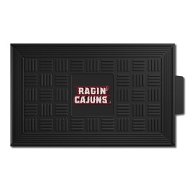 FANMATS 16954 Louisiana-Lafayette Ragin' Cajuns Heavy Duty Vinyl Medallion Outdoor Door Mat - 19.5in. x 31in.