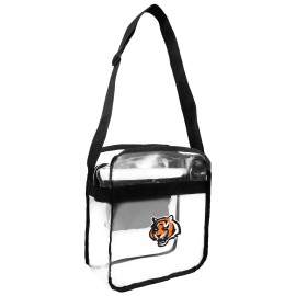 Littlearth Unisex-Adult NFL Cincinnati Bengals Clear Carryall Crossbody Bag, Clear, 12