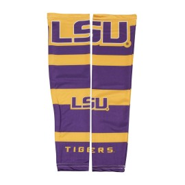 Littlearth unisex-adult NCAA LSU Tigers Strong Arms Tattoo Sleeves , Team Color, 17'' wrist to bicep, 100612-LSU