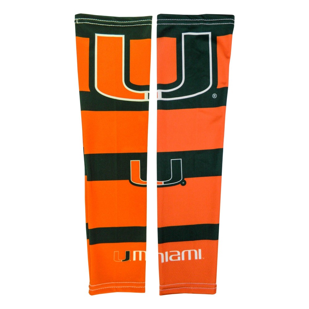 Littlearth Unisex-Adult Ncaa Miami Hurricanes Strong Arms Tattoo Sleeves Team Color 17A Wrist To Bicep