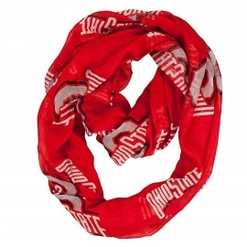 Littlearth womens NCAA Ohio State Buckeyes Sheer Infinity Scarf, Team Color, One Size