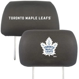 FANMATS 16983 Toronto Maple Leafs Embroidered Head Rest Cover Set - 2 Pieces