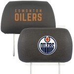 FANMATS 17016 Edmonton Oilers Embroidered Head Rest Cover Set - 2 Pieces