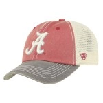 Top Of The World Alabama Crimson Tide Men'S Relaxed Fit Adjustable Mesh Offroad Hat Team Color Icon, Adjustable