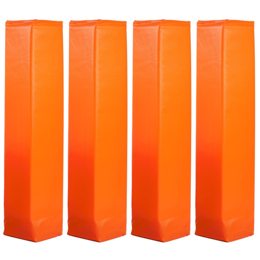 Crown Sporting Goods Anchorless Weighted Football Pylons (Set of 4), Orange