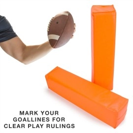 Crown Sporting Goods Anchorless Weighted Football Pylons (Set of 4), Orange